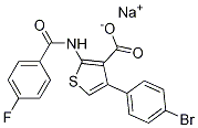 sodiuM 4-(4-broMophenyl)-2-(4-fluorobenzaMido)thiophene-3-carboxylate Structure