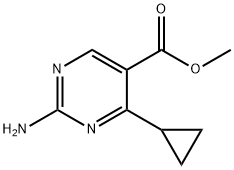 메틸2-아미노-4-사이클로프로필피리미딘-5-카복실레이트 구조식 이미지
