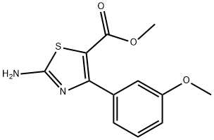 메틸2-아미노-4-(3-메톡시페닐)티아졸-5-카르복실레이트 구조식 이미지
