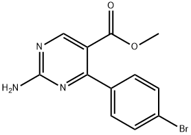 Methyl2-amino-4-(4-bromophenyl)pyrimidine-5-carboxylate Structure