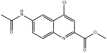 메틸6-아세트아미도-4-클로로퀴놀린-2-카르복실레이트 구조식 이미지