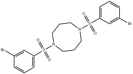 1,5-Bis(3-bromophenylsulfonyl)-1,5-diazocane Structure