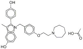 Bazedoxifene-d4 Acetate 구조식 이미지