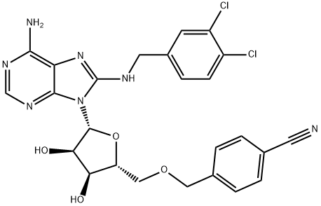 1134156-31-2 5'-O-[(4-Cyanophenyl)methyl]-8-[[(3,4-dichlorophenyl)methyl]amino]-adenosine