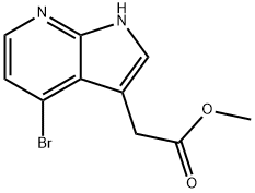 Methyl 2-(4-bromo-1H-pyrrolo[2,3-b]pyridin-3-yl)acetate 구조식 이미지