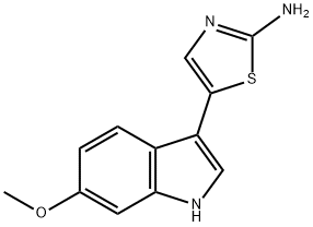 5-(6-methoxy-1H-indol-3-yl)-1,3-thiazol-2-amine 구조식 이미지