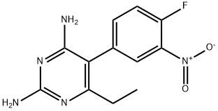 2,4-diamino-5-(4-fluoro-3-nitrophenyl)-6-ethylpyrimidine 구조식 이미지