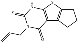 3-ALLYL-2-MERCAPTO-3,5,6,7-TETRAHYDRO-4H-CYCLOPENTA[4,5]THIENO[2,3-D]PYRIMIDIN-4-ONE Structure