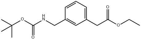 ETHYL 2-(3-(N-BOC-AMINOMETHYL)PHENYL)ACETATE Structure