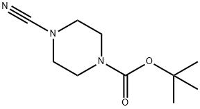4-Cyanopiperazine-1-carboxylic acid tert-butyl ester 구조식 이미지