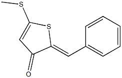 2-벤질리덴-5-(메틸티오)티오펜-3(2H)-온 구조식 이미지