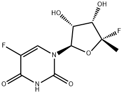 5'deoxy-4',5-difluorouridine Structure