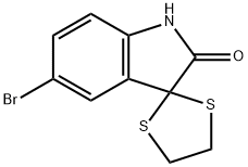 5-BROMO-3,3-(ETHYLENEDITHIO)-1,3-DIHYDRO-INDOLE-2-ONE Structure