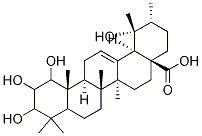 1,2,3,19-Tetrahydroxy-12-ursen-28-oic acid 구조식 이미지