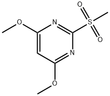 2-메틸설포닐-4,6-다이메톡시피리마이딘 구조식 이미지