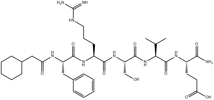 사이클로헥실아세틸-PHE-ARG-SER-VAL-GLN-NH2 구조식 이미지