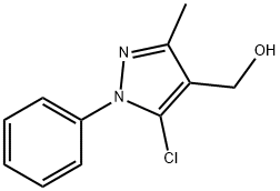 (5-클로로-3-메틸-1-페닐-피라졸-4-일)메탄올 구조식 이미지