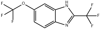 1H-BENZIMIDAZOLE, 5-(TRIFLUOROMETHOXY)-2-(TRIFLUOROMETHYL)- Structure