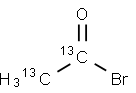 ACETYL-13C2 BROMIDE 구조식 이미지