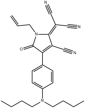 2-[1-Allyl-3-cyano-4-[4-(dibutylamino)phenyl]-5-oxo-1,5-dihydro-2H-pyrrol-2-ylidene]malononitrile 구조식 이미지
