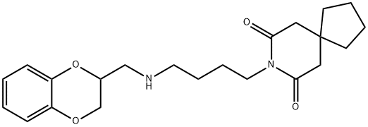 8-[4-(1,4-BENZODIOXAN-2-YLMETHYLAMINO)BUTYL]-8-AZASPIRO[4.5]DECANE-7,9-DIONE HYDROCHLORIDE Structure