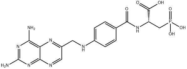 2-[[4-[(2,4-diaminopteridin-6-yl)methylamino]benzoyl]amino]-3-phosphon o-propanoic acid 구조식 이미지