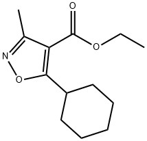 4-Isoxazolecarboxylicacid,5-cyclohexyl-3-methyl-,ethylester(9CI) Structure