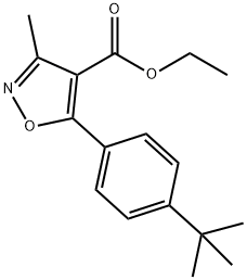 4-Isoxazolecarboxylicacid,5-[4-(1,1-dimethylethyl)phenyl]-3-methyl-,ethylester(9CI) Structure
