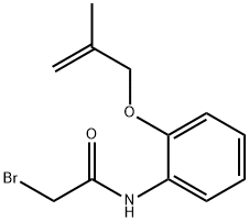 2-Bromo-N-{2-[(2-methyl-2-propenyl)oxy]-phenyl}acetamide 구조식 이미지