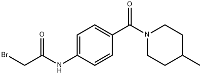 2-Bromo-N-{4-[(4-methyl-1-piperidinyl)carbonyl]-phenyl}acetamide 구조식 이미지