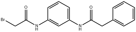 2-Bromo-N-{3-[(2-phenylacetyl)amino]-phenyl}acetamide 구조식 이미지