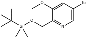 5-Bromo-2-((tert-butyldimethylsilyloxy)methyl)-3-methoxypyridine 구조식 이미지