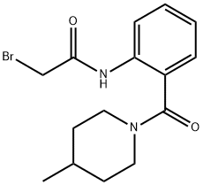 2-Bromo-N-{2-[(4-methyl-1-piperidinyl)carbonyl]-phenyl}acetamide Structure
