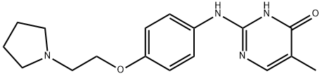4(3H)-PyriMidinone, 5-Methyl-2-[[4-[2-(1-pyrrolidinyl)ethoxy]phenyl]aMino]- Structure