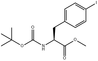 METHYL (S)-2-(TERT-BUTOXYCARBONYLAMINO)-3-(4-IODOPHENYL)PROPANOATE Structure