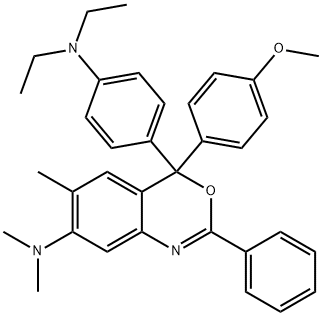 4H-3,1-Benzoxazin-7-amine, 4-4-(diethylamino)phenyl-4-(4-methoxyphenyl)-N,N,6-trimethyl-2-phenyl- Structure