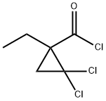 Cyclopropanecarbonyl chloride, 2,2-dichloro-1-ethyl- (9CI) Structure