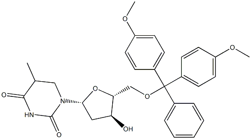 5'-O-(디메톡시트리틸)-5,6-디히드로티미딘 구조식 이미지