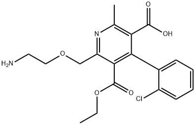 2-[(2-Aminoethoxy)methyl]-4-(2-chlorophenyl)-6-methyl-3,5-pyridinedicarboxylic acid 3-ethyl ester 구조식 이미지