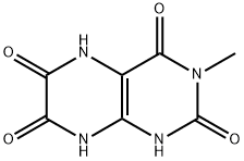 2,4,6,7(1H,3H)-Pteridinetetrone,  5,8-dihydro-3-methyl- Structure