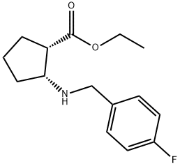 Ethyl (1S,2R)-2-(4-FluorobenzylaMino)cyclopentanecarboxylate Structure