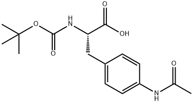 BOC-PHE(4-NHAC)-OH Structure