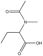 Butanoic  acid,  2-(acetylmethylamino)- Structure