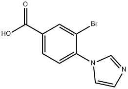 3-Bromo-4-(1H-imidazol-1-yl)benzoic Acid 구조식 이미지