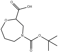 4-Boc-2-homomorpholinecarboxylic Acid Structure
