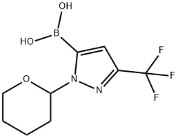 1-(Tetrahydro-2H-pyran-2-yl)-3-(trifluoromethyl)-1H-pyrazol-5-ylboronic acid Structure