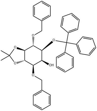 4,5-O-(1-Methylethylidene)-3,6-bis-O-(phenylMethyl)-1-O-(triphenylMethyl)-DL-Myo-inositol Structure