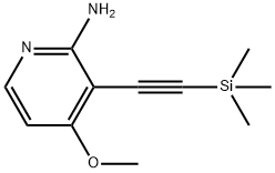 4-메톡시-3-((트리메틸실릴)에티닐)피리딘-2-아민 구조식 이미지