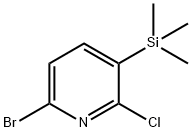 6-Bromo-2-chloro-3-(trimethylsilyl)pyridine 구조식 이미지