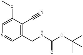 tert-Butyl (4-cyano-5-methoxypyridin-3-yl)-methylcarbamate 구조식 이미지